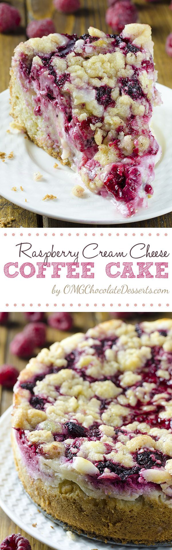 Raspberry Cream Cheese Coffee Cake – all flavors you love, you’ll get here in every bite: moist and bu