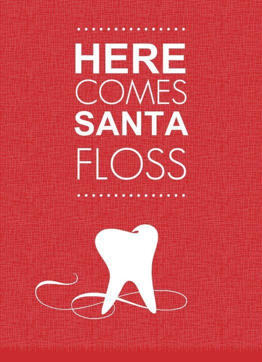 Red Dental Office Holiday Greeting Card