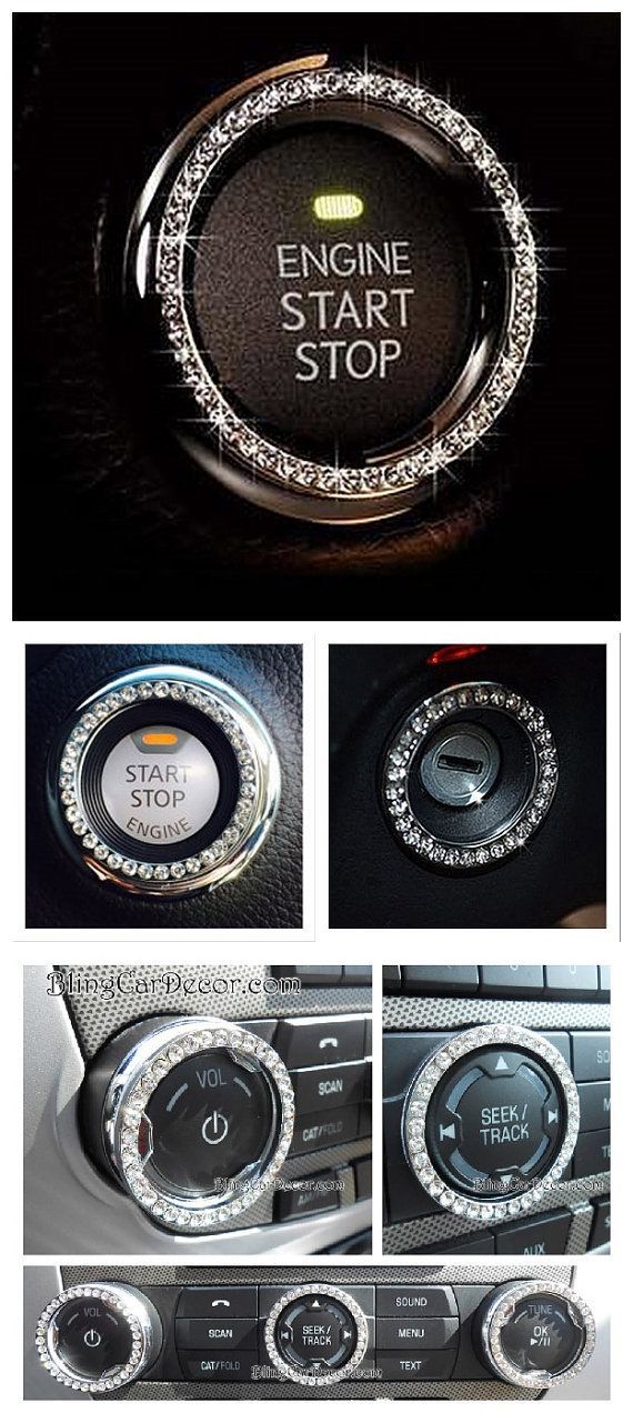 Shop Bling Car Emblem Stickers. Dazzling rhinestone bling rings for Button & Key Ignitions, Knobs, & More.