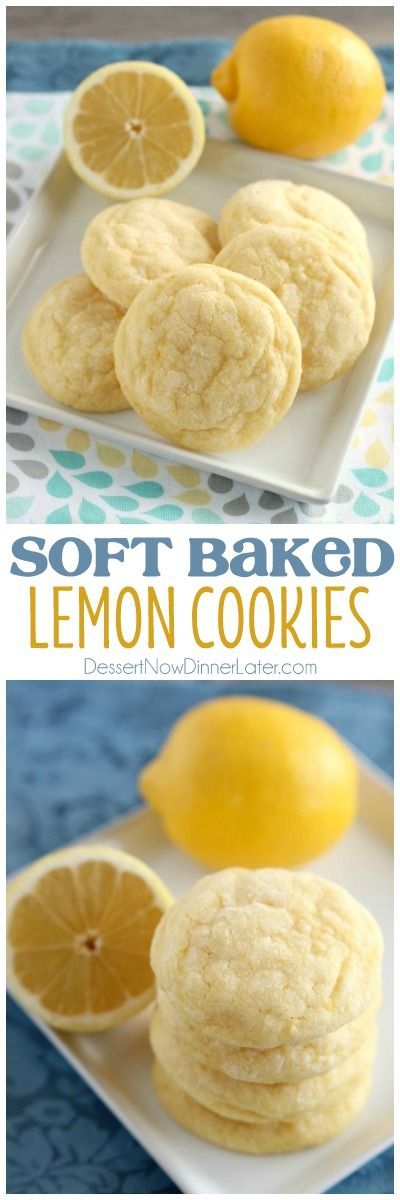 These lemon cookies are soft baked and have plenty of lemon zest, lemon juice, and lemon extract throughou