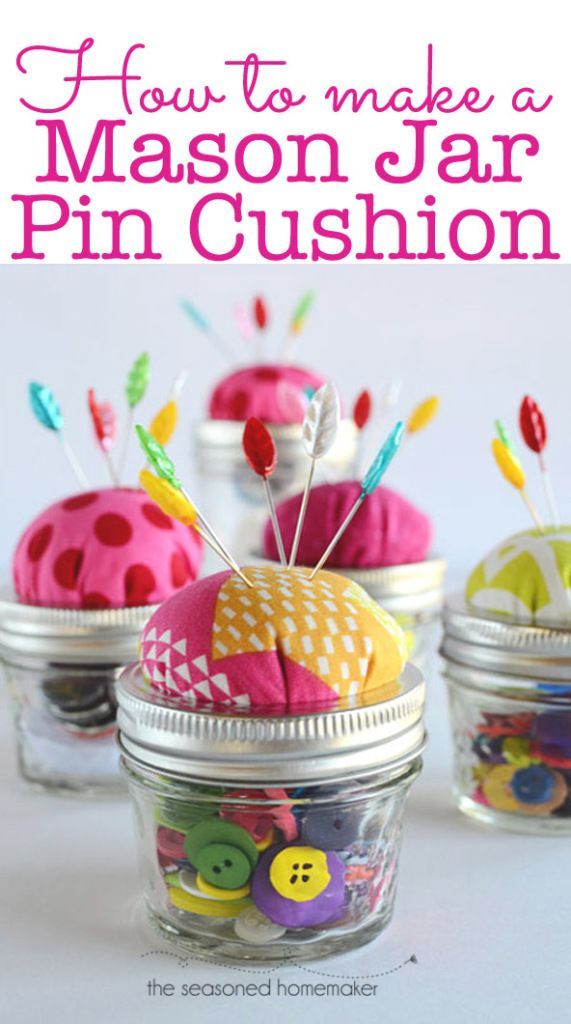 This is so easy and makes the best gift. Learn How to Make a Mason Jar Pin Cushion and give them away to y