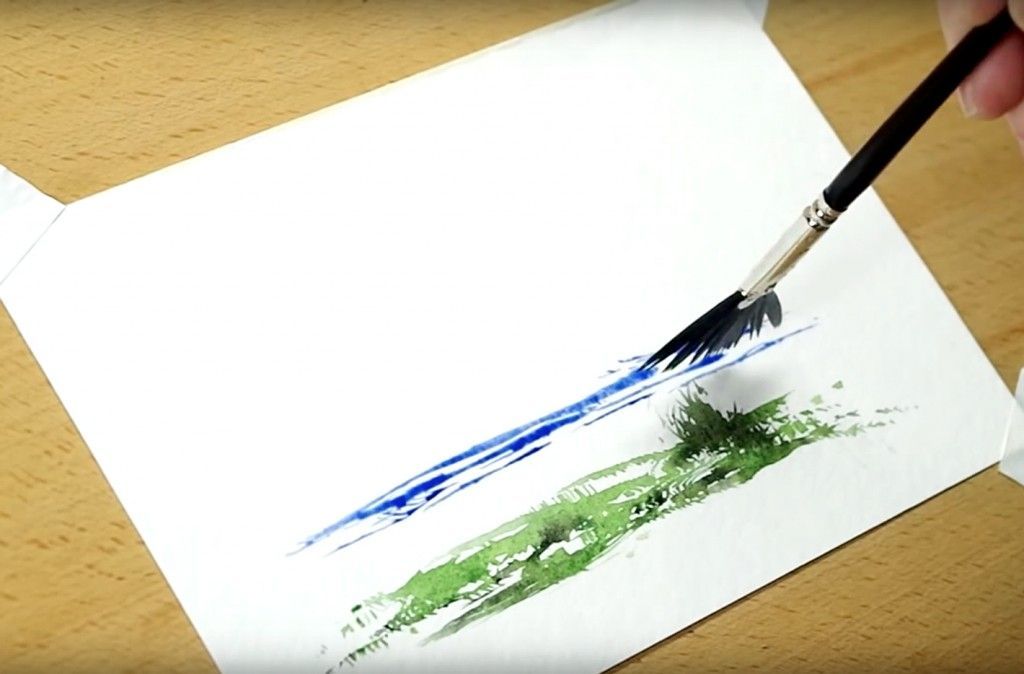 4 Clever Watercolor Techniques Using A Fan Brush (Pics)