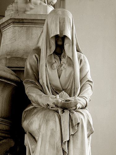 A pleurant (French) or “weeper” (in English) was a statue that was meant to mourn eternally at the grave o