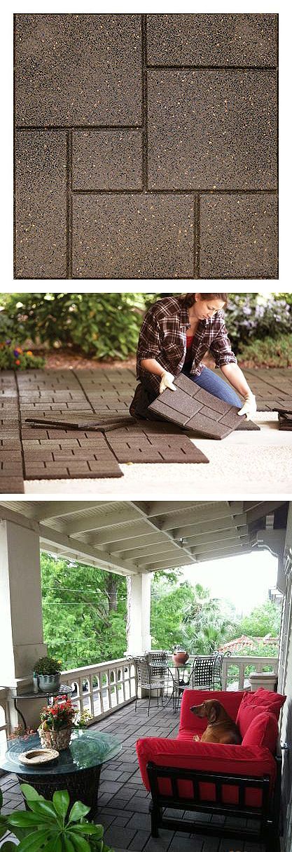 Beautify your patio and be eco-friendly at the same time. These pavers are made of 100% recycled rubber. T