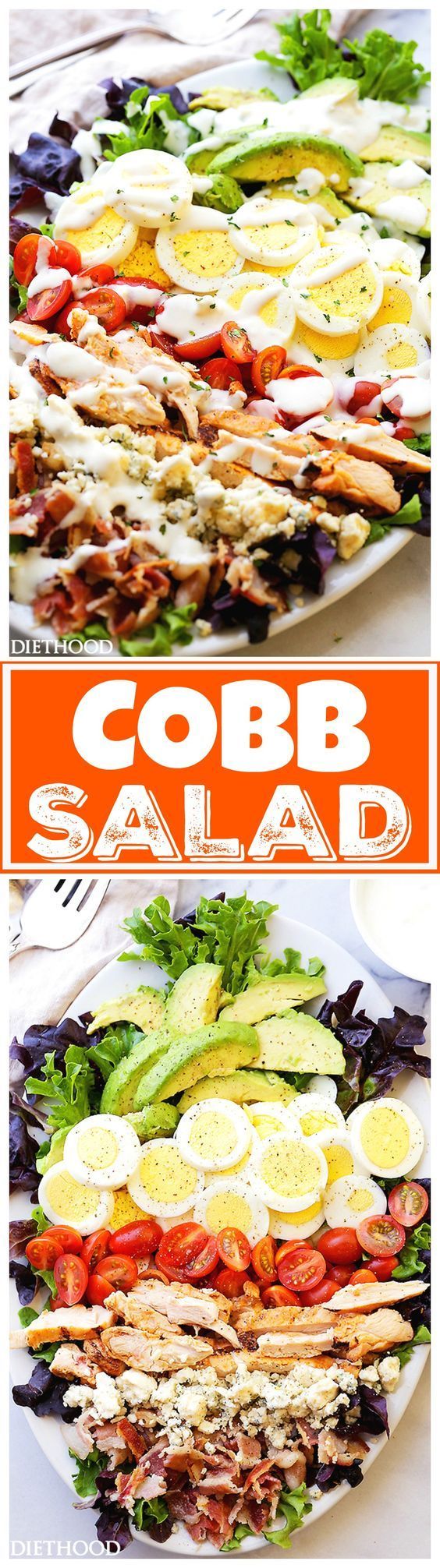 Cobb Salad Recipe – This classic American main-dish salad is packed with chicken, avocado, sweet tomatoes,