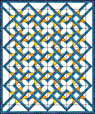 Cool quilt block pattern, I think it would look amazing using red, black, white…