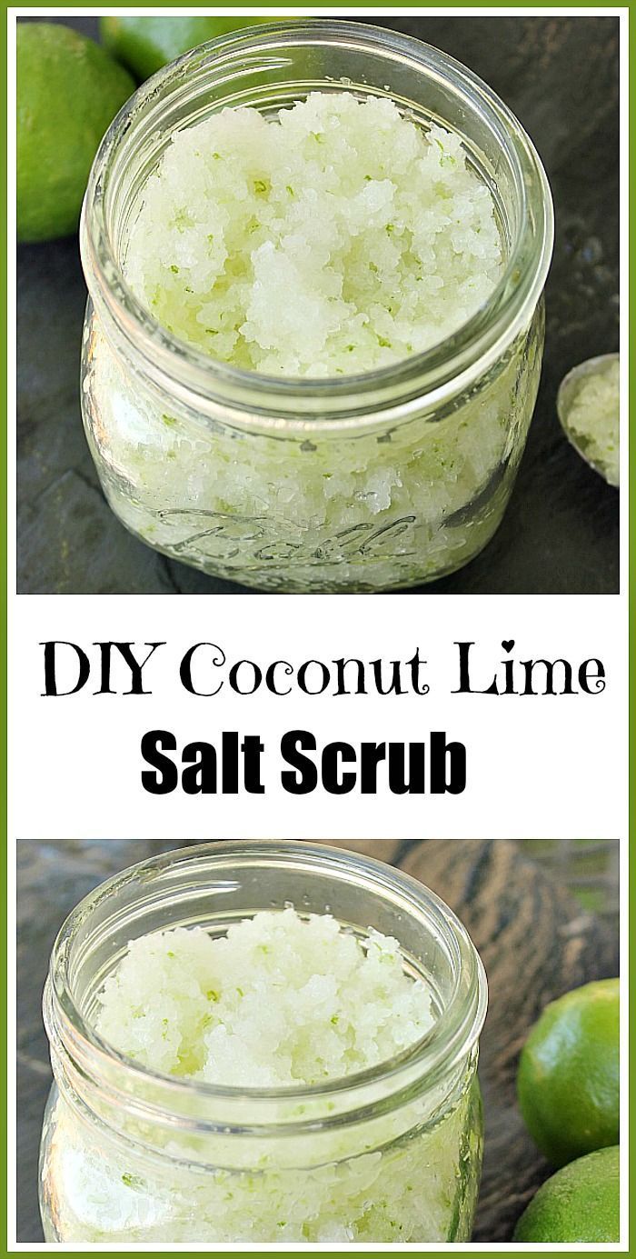 DIY Coconut Lime Salt Scrub – It smells incredibly light and fresh-just like summer and  leaves your skin