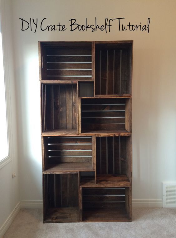 DIY Crate Bookshelf Tutorial — Tara Michelle Interiors: