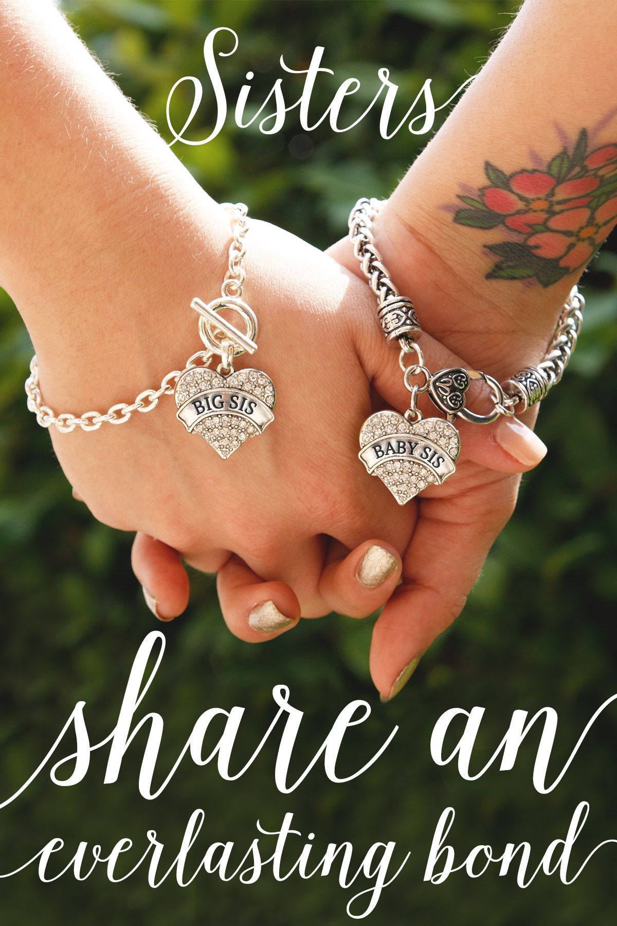 Do you love you sisters? Sisters share an unspoken bond throughout life. #inspiredsilver now has matching