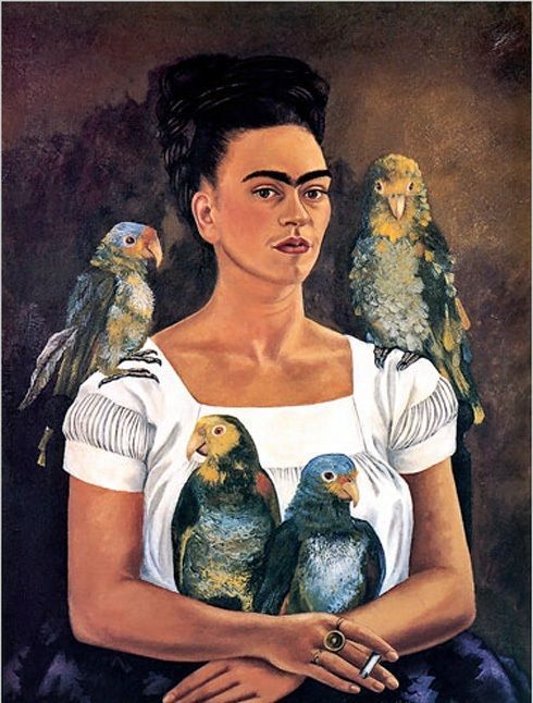 frida kahlo: me and my parrots (1941)