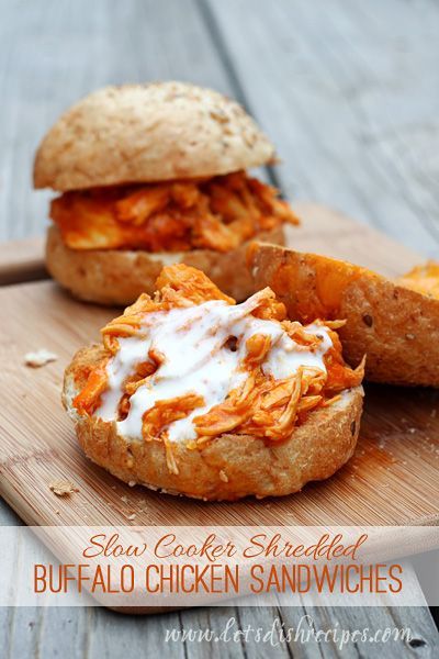 Friends, these shredded Buffalo chicken sandwiches are easily the most well received meal I’ve served up i