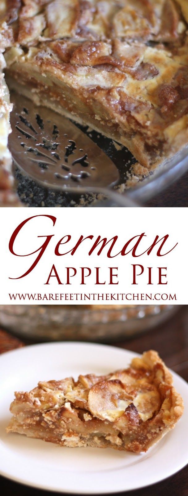 German Apple Pie is like no other apple pie you’ve ever tasted! – get the recipe at barefeetinthekitc.