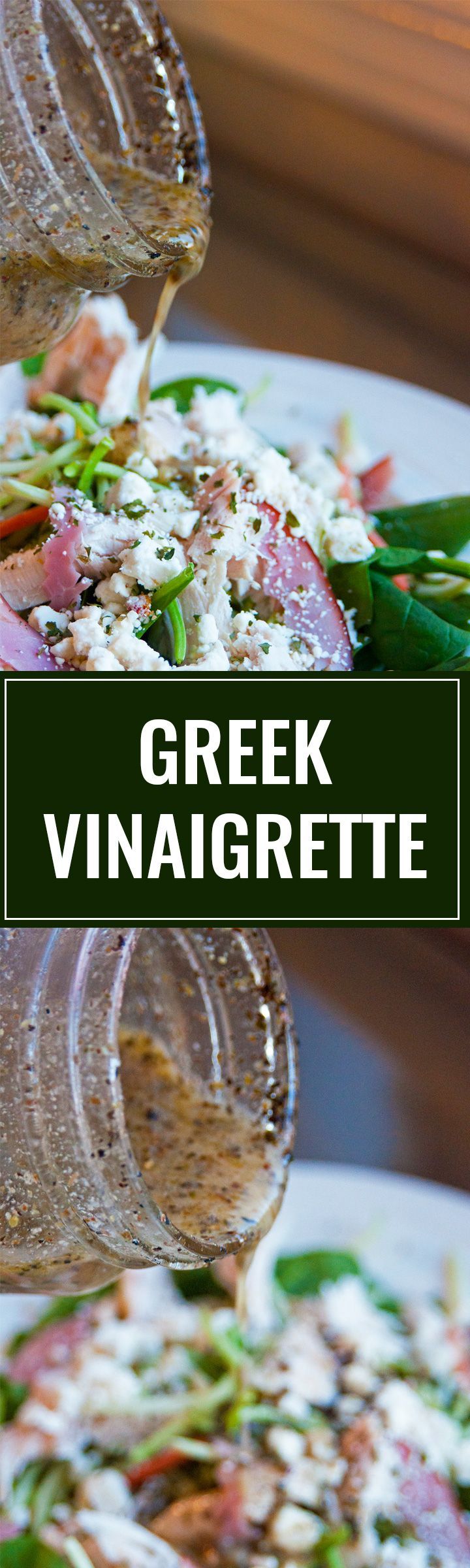 Homemade Greek Vinaigrette. This homemade salad dressing is delicious over salads, as a marinade and o