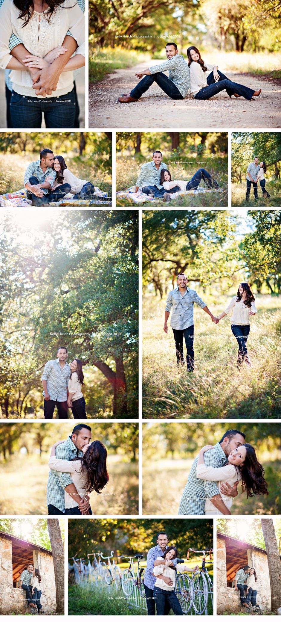 I want an outdoor engagement session with a vintage look. :)