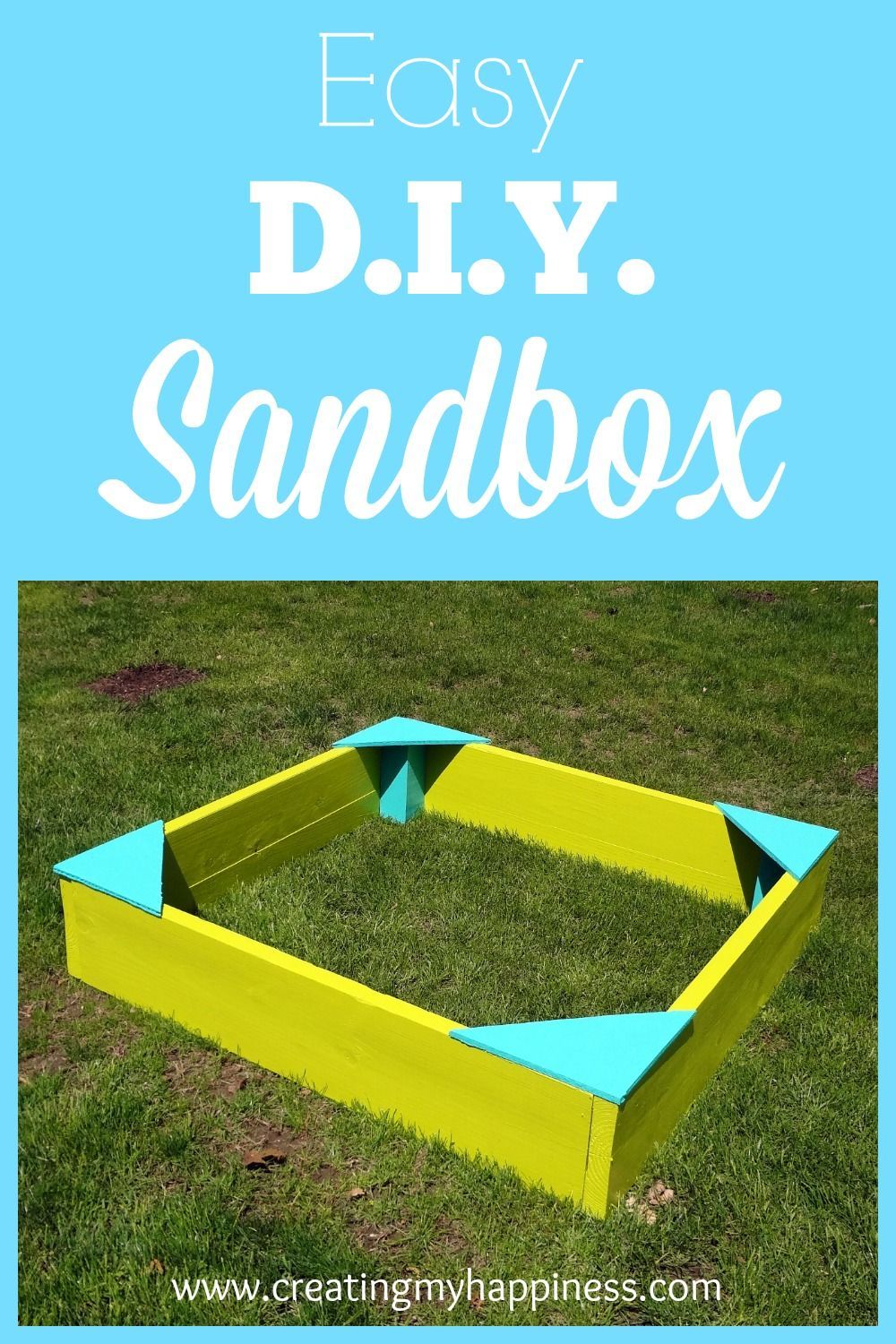 I’m not a builder by any means, but this DIY sandbox was incredibly easy to put together and it was a big