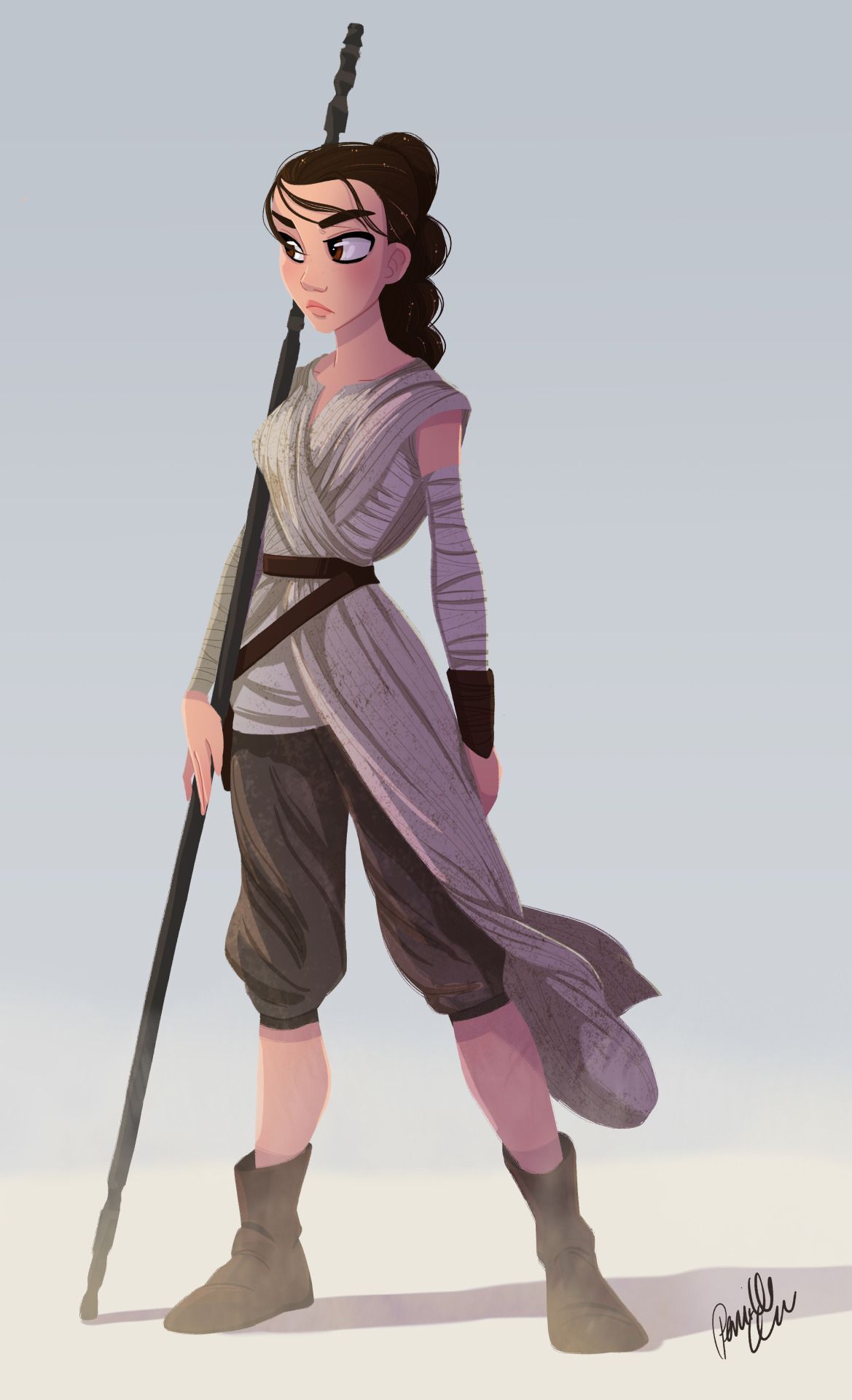 Im very excited to see the new Star Wars. So heres a very early fan piece of Rey