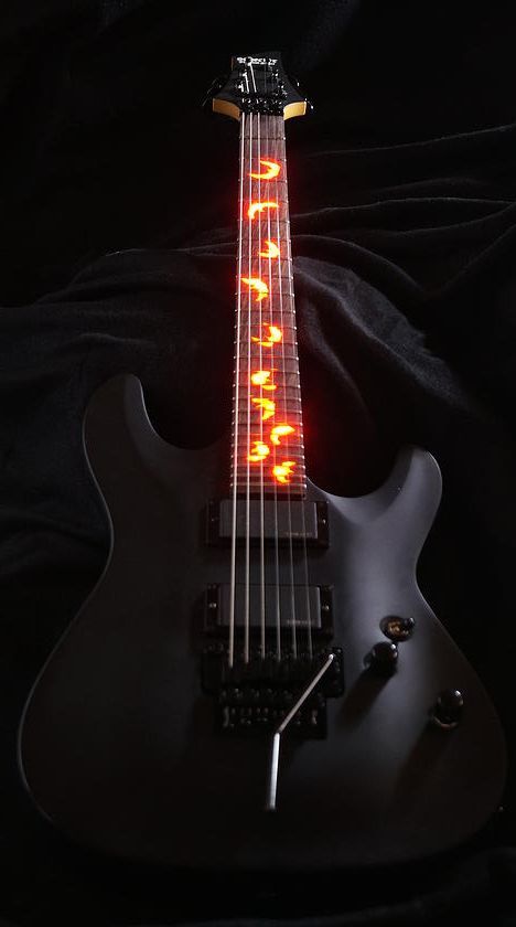Light up guitar Schecter Damien illuminated inlay