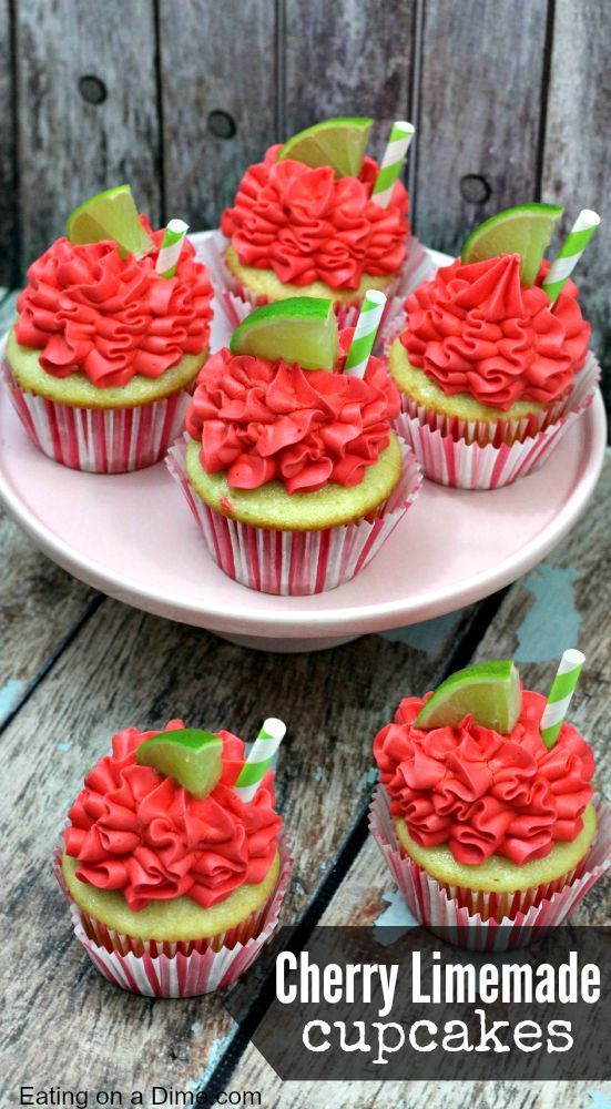 oh my! These Cherry Limeade Cupcakes are simply amazing! The kids and adults just love them and they are s