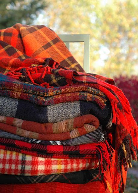 Plaid has a warm cozy feel to it. Perfect for fall in blankets, flannels, anything!