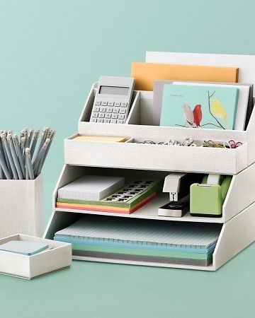 Stack+Fit™ Desk Accessories  Mix and match these stackable accessories to create a desktop system that f
