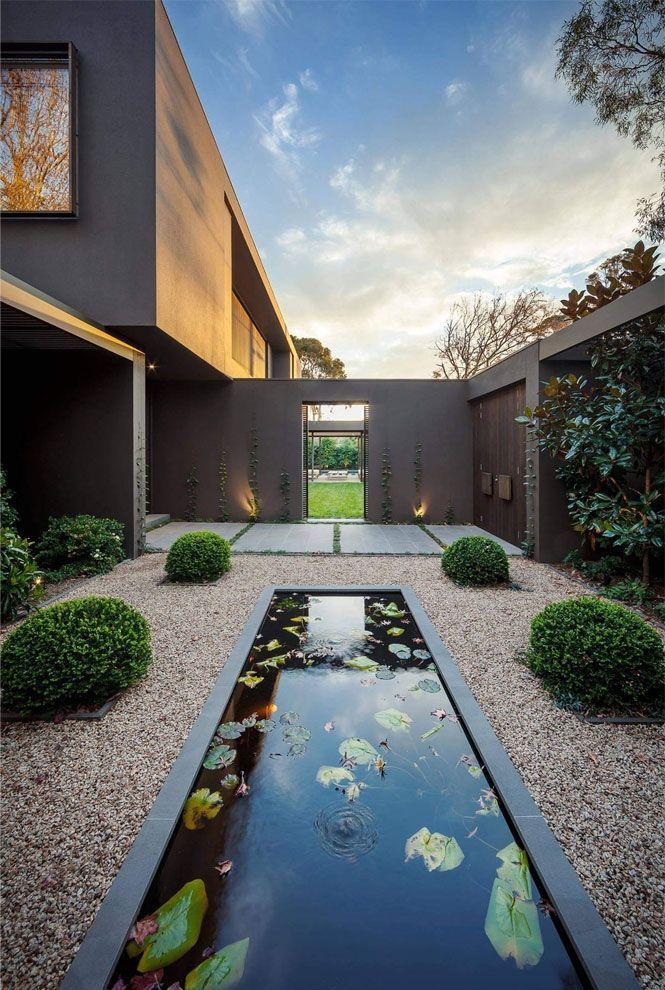 Stunning linear water feature in a contemporary feature garden | adamchristopherde…