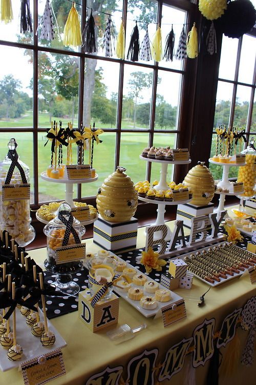 Sweet Simplicity Bakery: Bumblebee Baby Shower “Mommy To Bee” Themed Dessert, Candy & Chocolate Display Bu