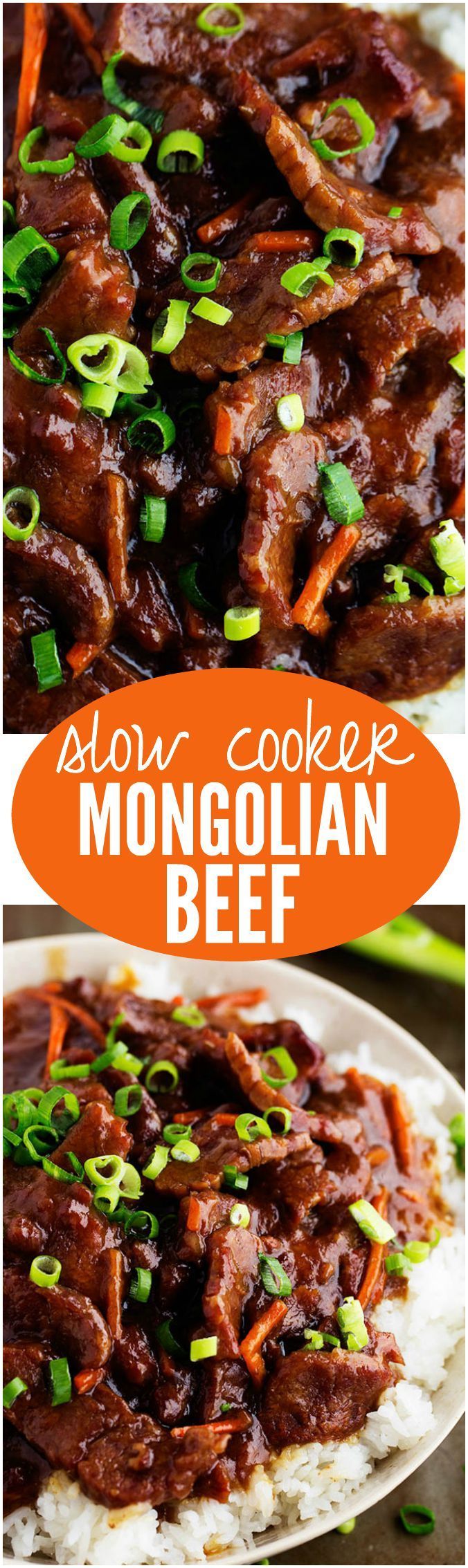 This Slow Cooker Mongolian Beef is melt in your mouth tender and has AMAZING flavor! One of the best and e