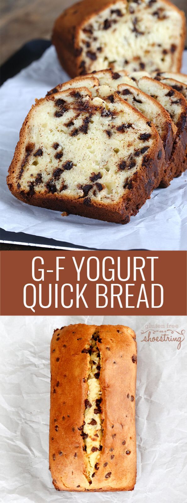 This tested recipe for gluten free quick bread is made with yogurt and chocolate chips. Super simple recip