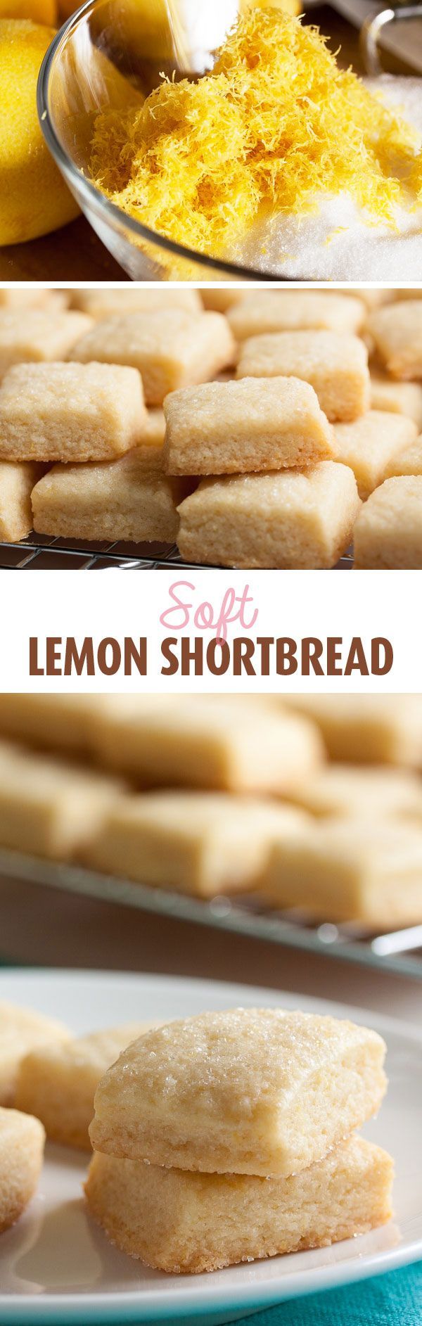 This tiny lemon shortbread cookie is soft and tender and buttery. A lovely variation on traditional shortb