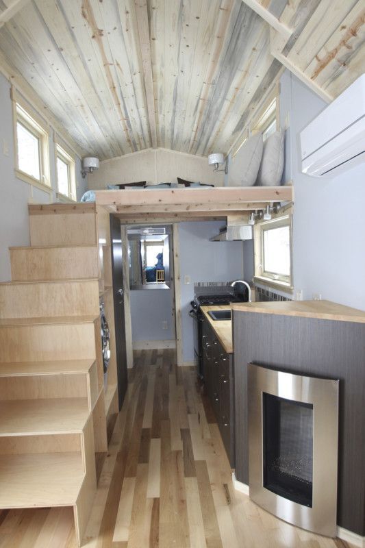 Tiny House Tiny home with propane fireplace stove full kitchen. mobile