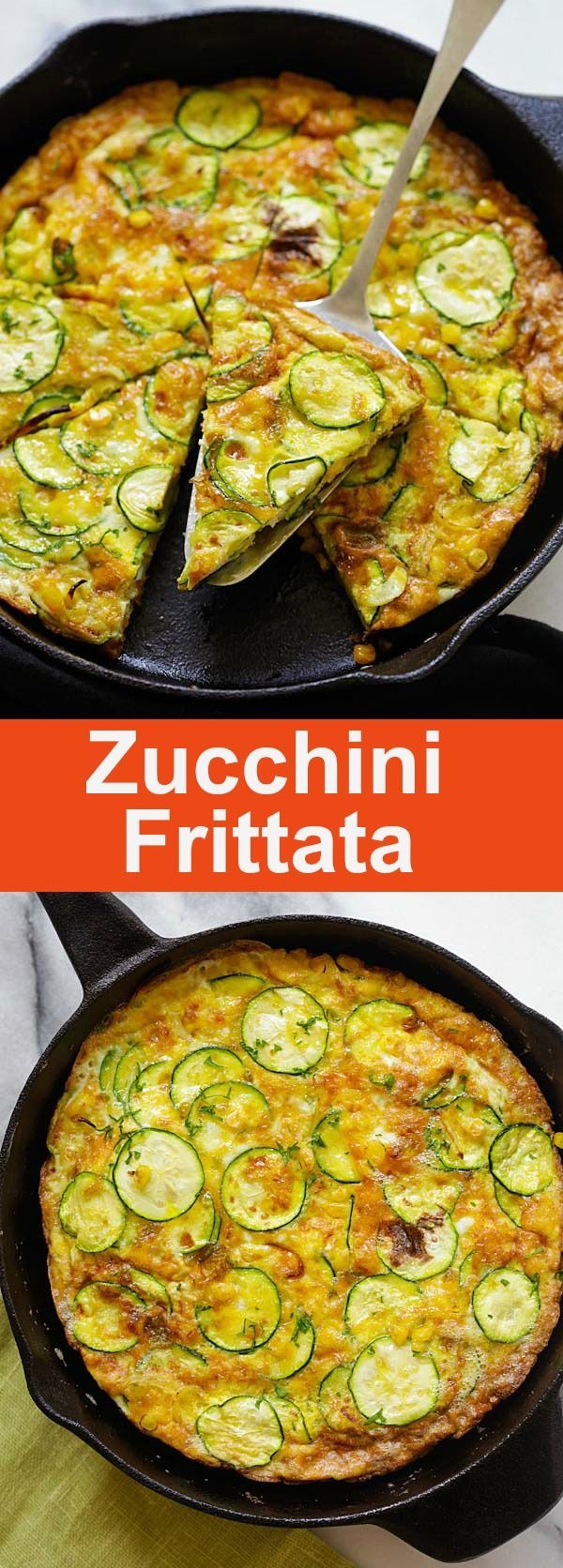 Zucchini Frittata – best and easiest frittata with zucchini and corn. Takes 15 mins to make with onl