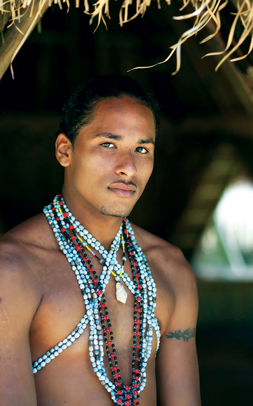 A man from The Kalinago tribe of the east coast of Dominica, in the Eastern Caribbean.
