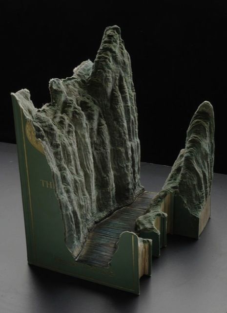 Amazing landscapes carved into books