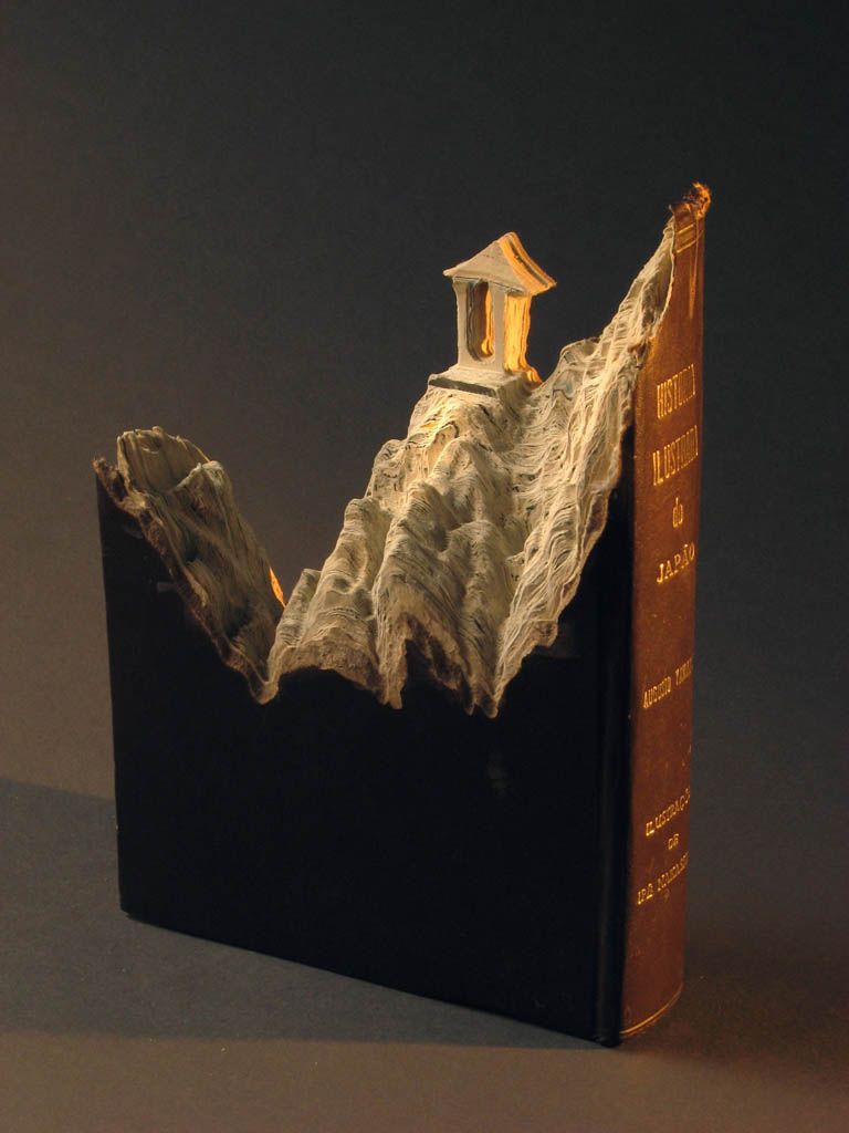 Amazing landscapes carved into books