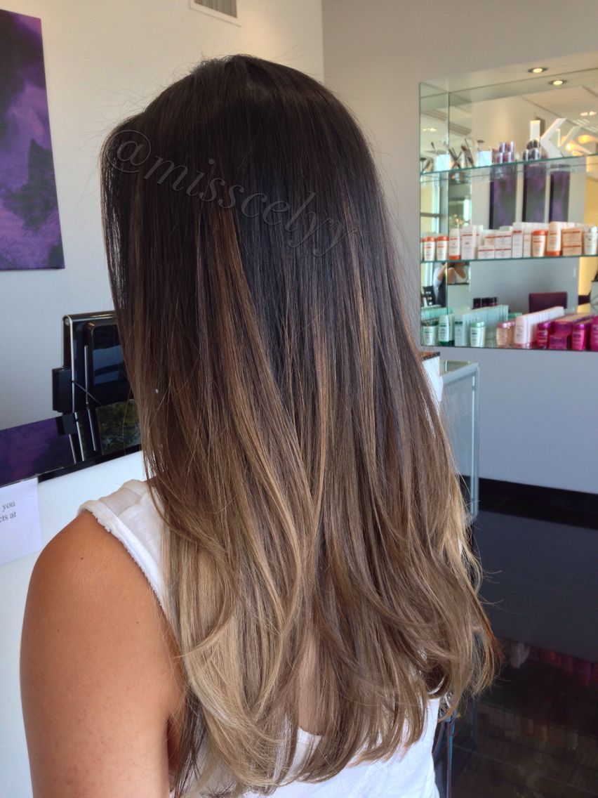 Balayage soft ombre, sombre, hair