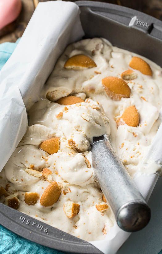 Banana Pudding Ice Cream Recipe – Spicy Southern Kitchen _ tastes like a delicious old-fashioned cream