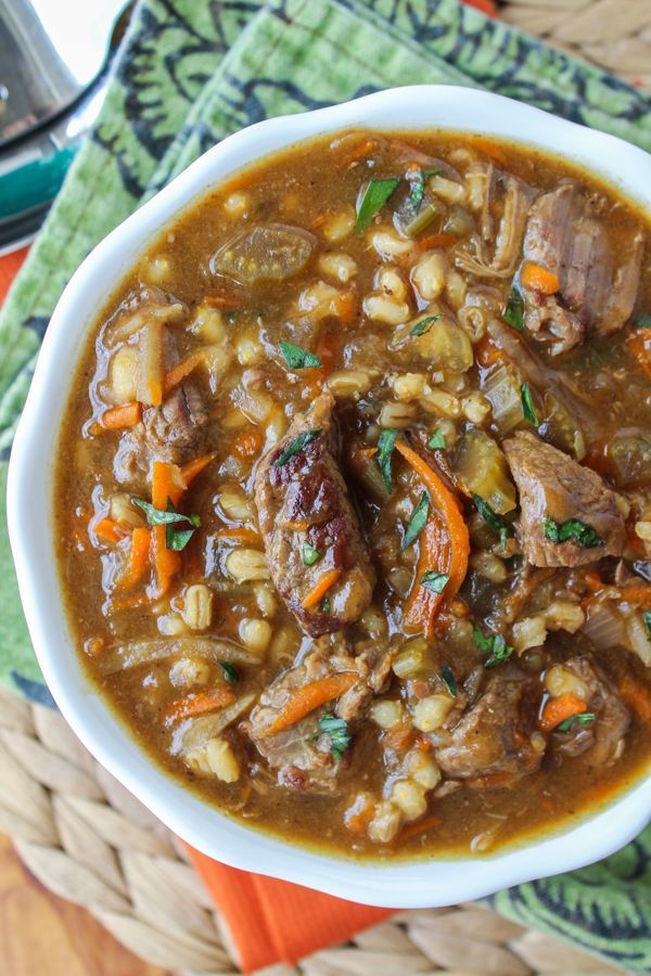 Beef Barley Soup from TheFoodCharlatan.com This hearty soup is full of flavor. The ultimate comfort fo