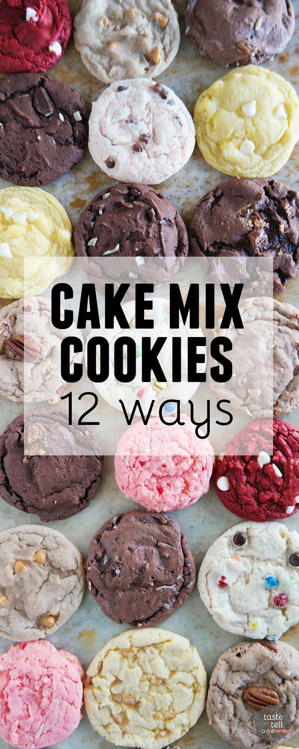 Cake Mix Cookies 12 Ways – So many varieties, youll want to try them all! 4 ingredients, 20 minut
