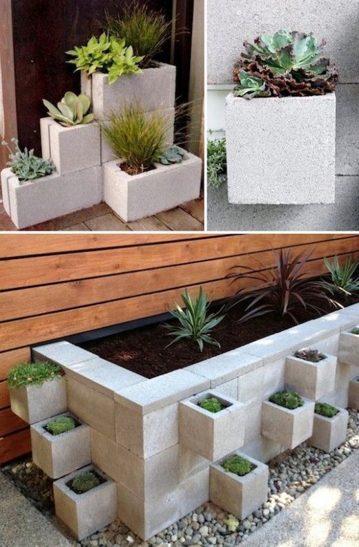 Cinder Block Planters DIY Garden Container Ideas