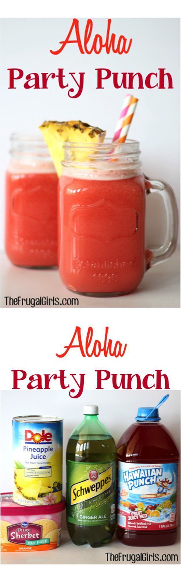 Cool and Easy Beach Party Drinks | Aloha Party Punch by DIY Ready at diyready.com/…