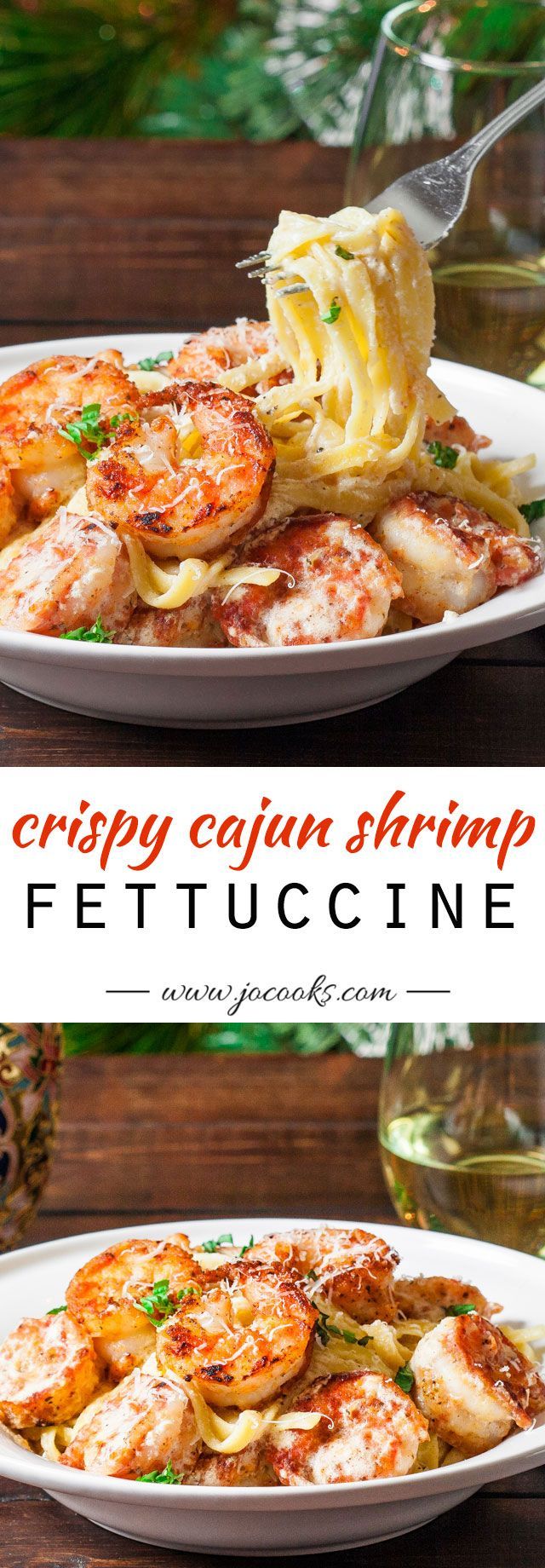 Crispy Cajun Shrimp Fettuccine