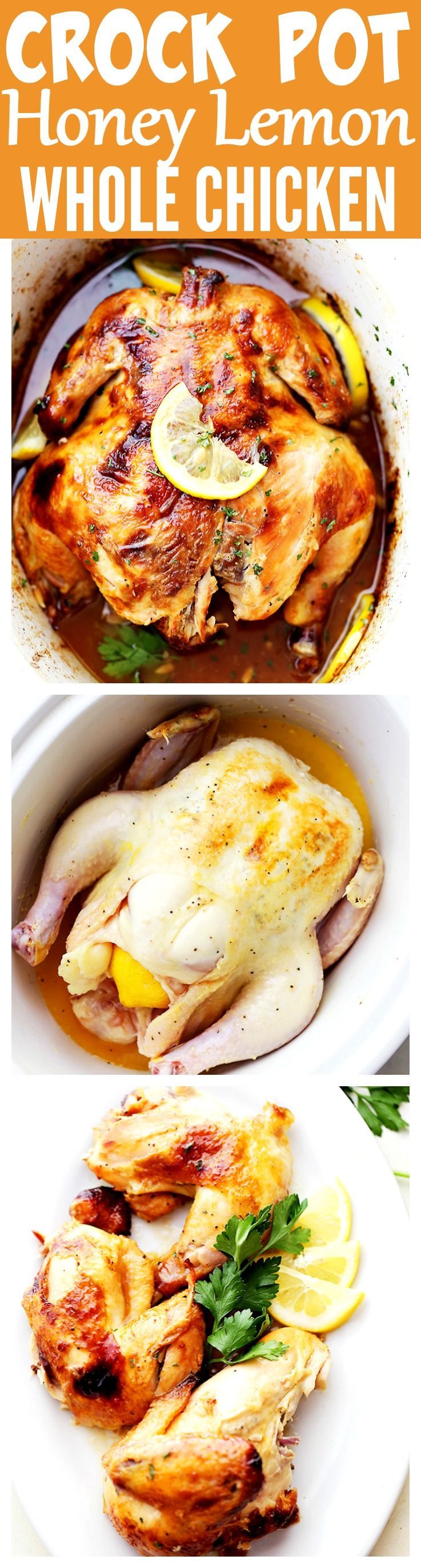 Crock Pot Honey Lemon Chicken Recipe – Rubbed with lemon-pepper butter and a sweet honey sauce, this i