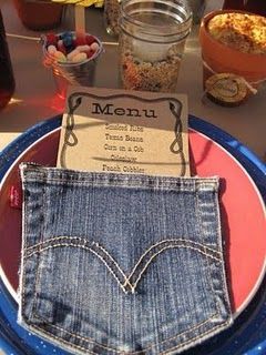 Cute idea for Western themed place-setting.