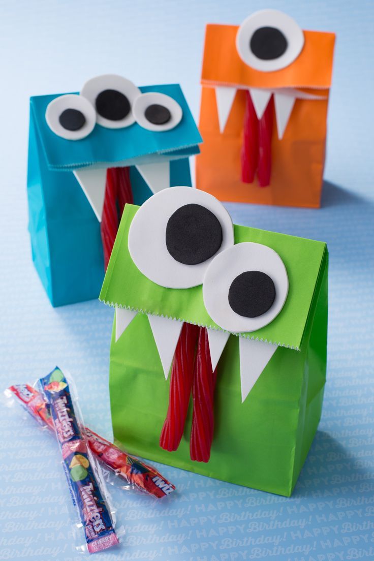 DIY TWIZZLERS Monster Goodie Bag — Goodie bags are meant to be fun. This simple DIY goodie bag is ea
