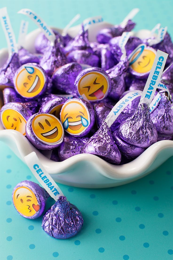 Emoji Fun With HERSHEYS KISSES —Customize your colorful HHERSHEYS KISSES by adding message