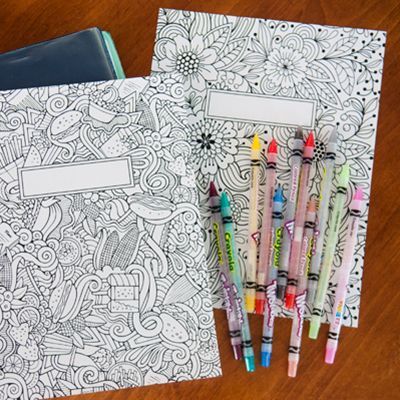 FREE Printable binder covers to color for back-to-school – theyre gorgeous!