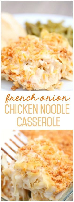 French Onion Chicken Noodle Casserole from SixSistersStuff.com. Even my picky eaters loved this!