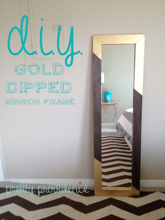 DIY Mirror Frame | Gold Dipped! - Pretty Providence -   Great DIY Mirror frame ideas