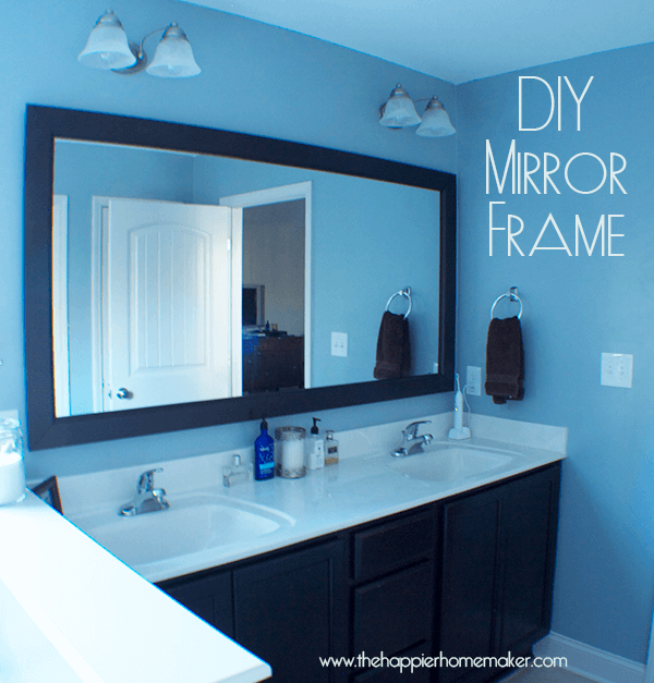 DIY Bathroom Mirror Frame with Molding | The Happier Homemaker -   Great DIY Mirror frame ideas