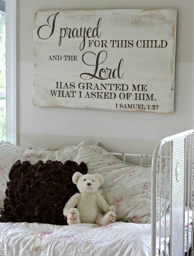 I prayed for this child and the Lord has granted what I asked of Him. I Samuel 1:27 | baby sign | chil